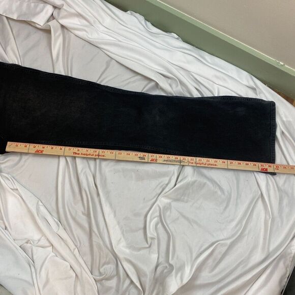 Boyish By Her Womens The Ricky Flare Jeans Black Button Fly High Rise Grunge 29 - Picture 12 of 14